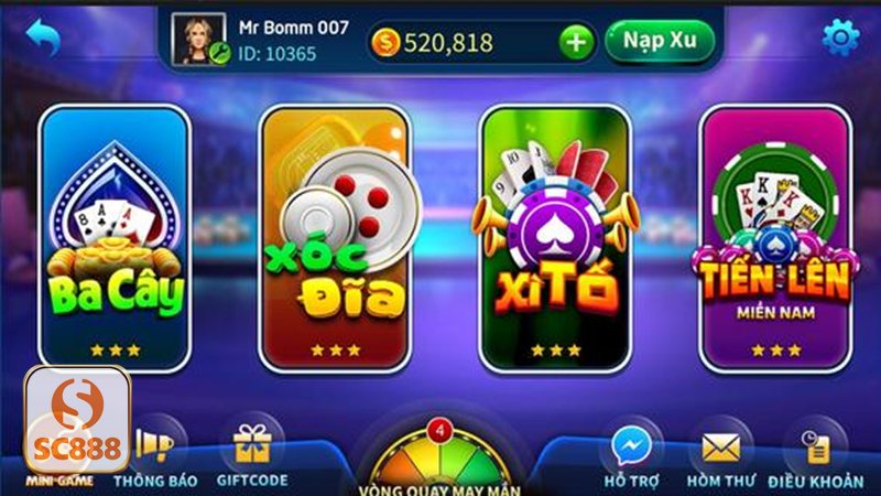 Game Bài SC888 - Các trò chơi giải trí khác trong sảnh bài Game Bài SC888 - Các trò chơi giải trí khác trong sảnh bài